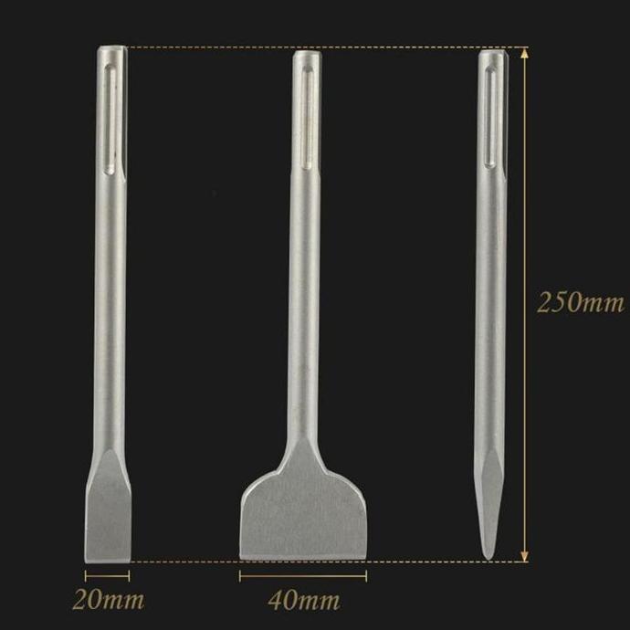SERICUSS Mata Bor Bobok Beton Lancip Hex Point Chisel Hexagon Pahat Tembok Beton Pahat Point Flat Ch