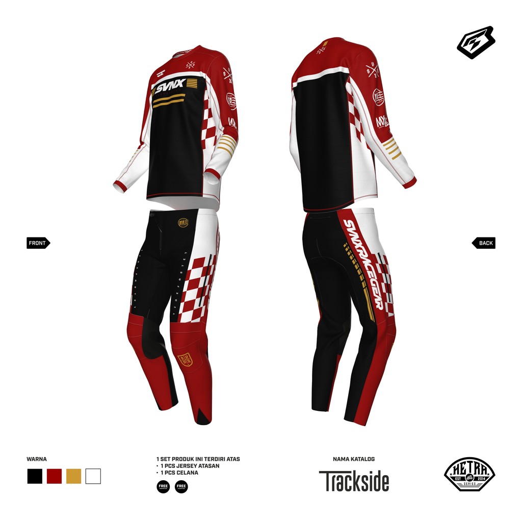 FREE CUSTOM JERSEY SET SVNX / MX GEARSET HETRA TRACKSIDE SERIES / JERSEY TRAIL ADVENTUR SVNX