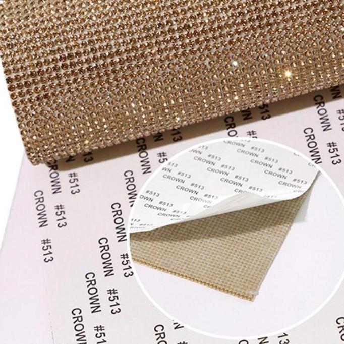 Chiodo- Diy Stiker Kristal Berlian Imitasi 1220Cm Rhinestone Sticker Self Adhesive Glass Rhinestone 