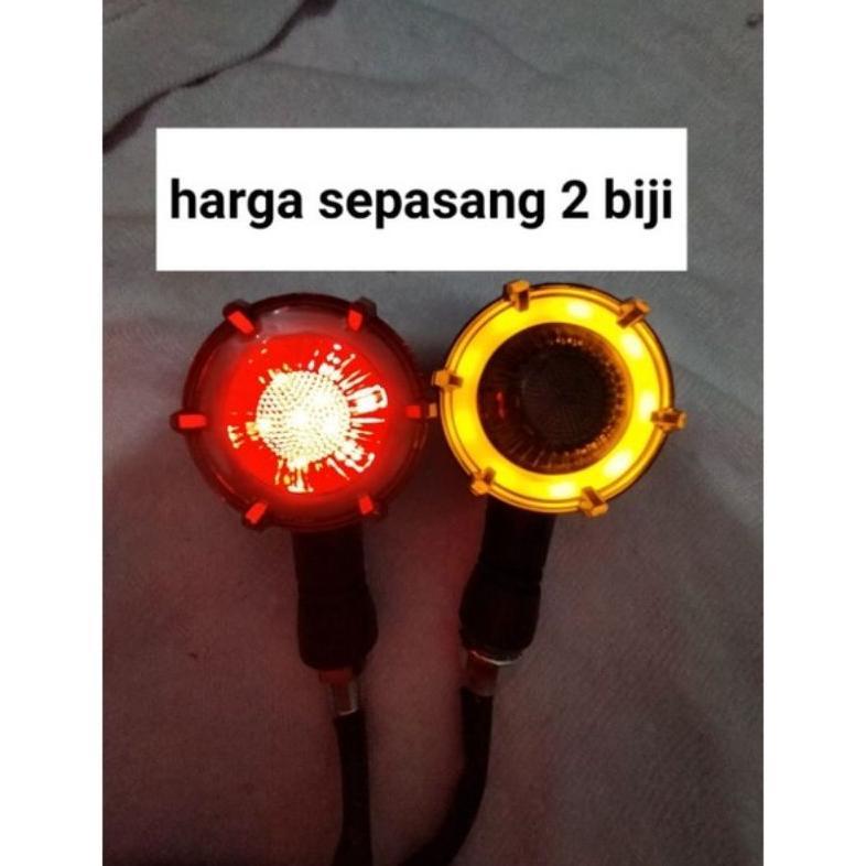 BESTPROMO lampu sein led bulat mini running LAMPU SEIN W175 CB JAPSTYLE JADUL BOBBER CHOPPER TURN SI