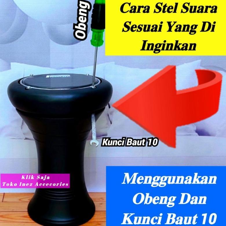 SANYACOLLECTS GENDANG ATAU DARBUKA KAYU 8 INCH HITAM SILVER POWER BEAT HITAM MADE IN TAIWAN VIRAL