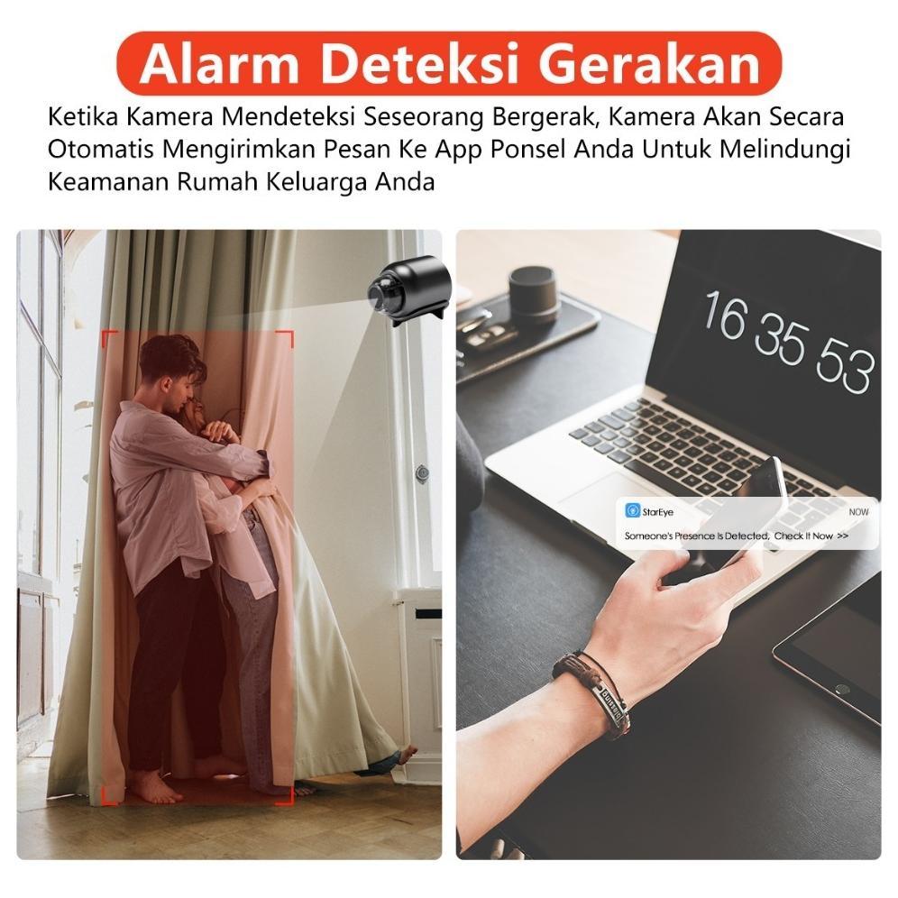 SYERLISUPPLY KAMERA PENGINTAI MINI WIFI HIDDEN SPY CAMERA HD CCTV MINI CAM SIMPAN VIDEO  PEMANTAUAN 