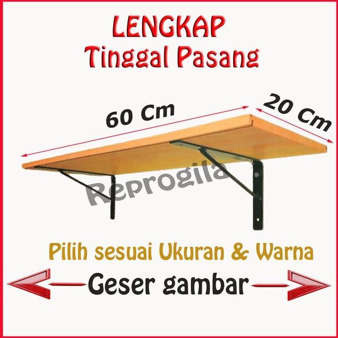 Uzikemboshop4 - Rak Dinding Tempel / Rak Dinding Aesthetic / Ambalan Dinding / Meja Dinding Tempel T
