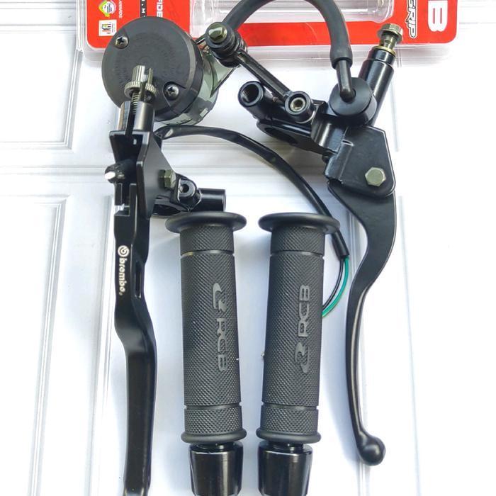 Paket Handgrip Rcb Hg 55 Original Plus Handle Master Rem Tabung Bulat Big Smoke Brembo Kiri Kanan Pl