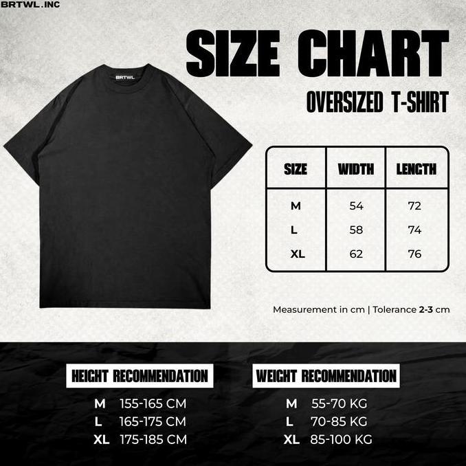 BRTWL Kaos Oversize Unisex | T Shirt Heavy Cotton 16s - Silent Weaver Series