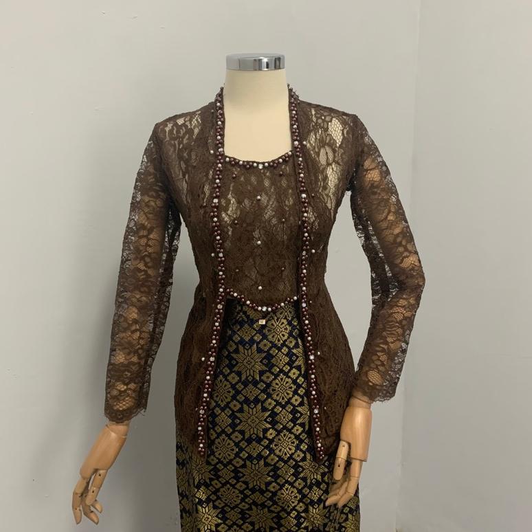Promo !!! Kebaya Kancing Samping Modern Bunga-Bunga Xs-3Xl