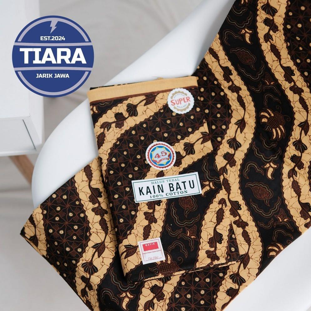 Termurah Tiara Jarik Batik Empat Lima - Kain Batik Cap 45 - Jarik Jawa Asli - Kain Batik Panjang - S