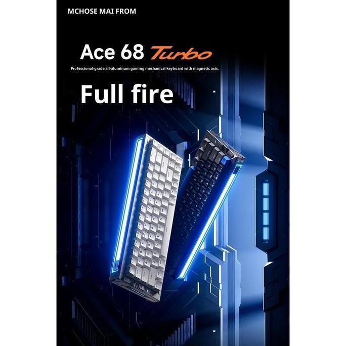 MCHOSE ACE68 / ACE 68 Turbo 16K RGB HE Hall Efect Rapid Trigger Aluminium Alloy Magnetic Gaming Keyb