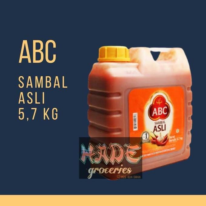 Grosir Abc Saus Sambal Sambel Asli 5,7Kg Galon Sauce Chilli Asli Gerycan