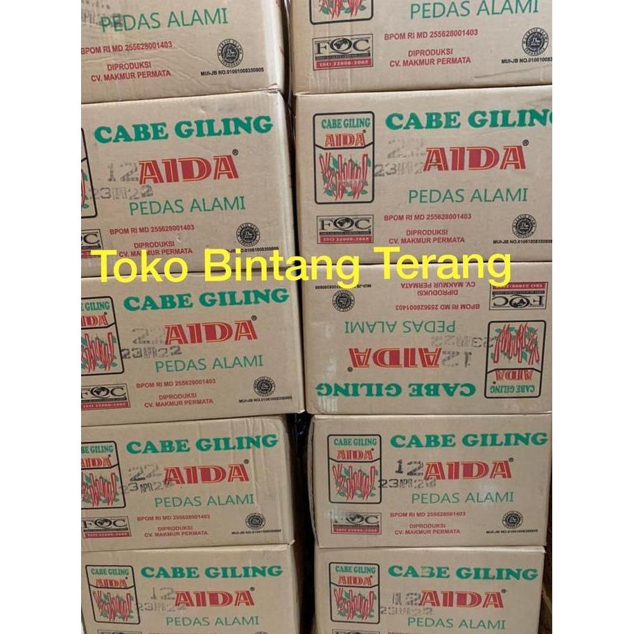 Grosir Bubuk Cabai Cabe Giling Halus Pedas Aida 1 Dus Karton 250 Gr X 36 Bks
