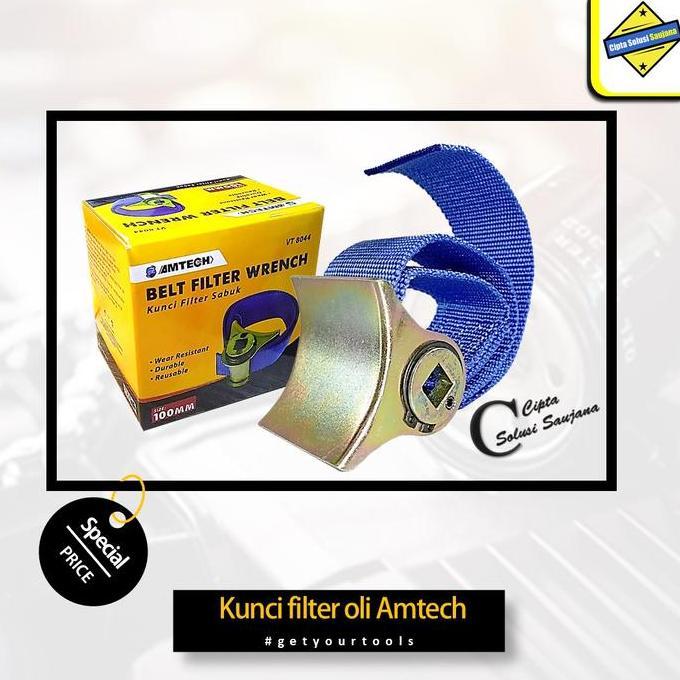 TERMURAH - AMTECH KUNCI FILTER OLI MOBIL MODEL SABUK STRAP KUNCI FILTER SOLAR ALAT PEMBUKA FILTER OL