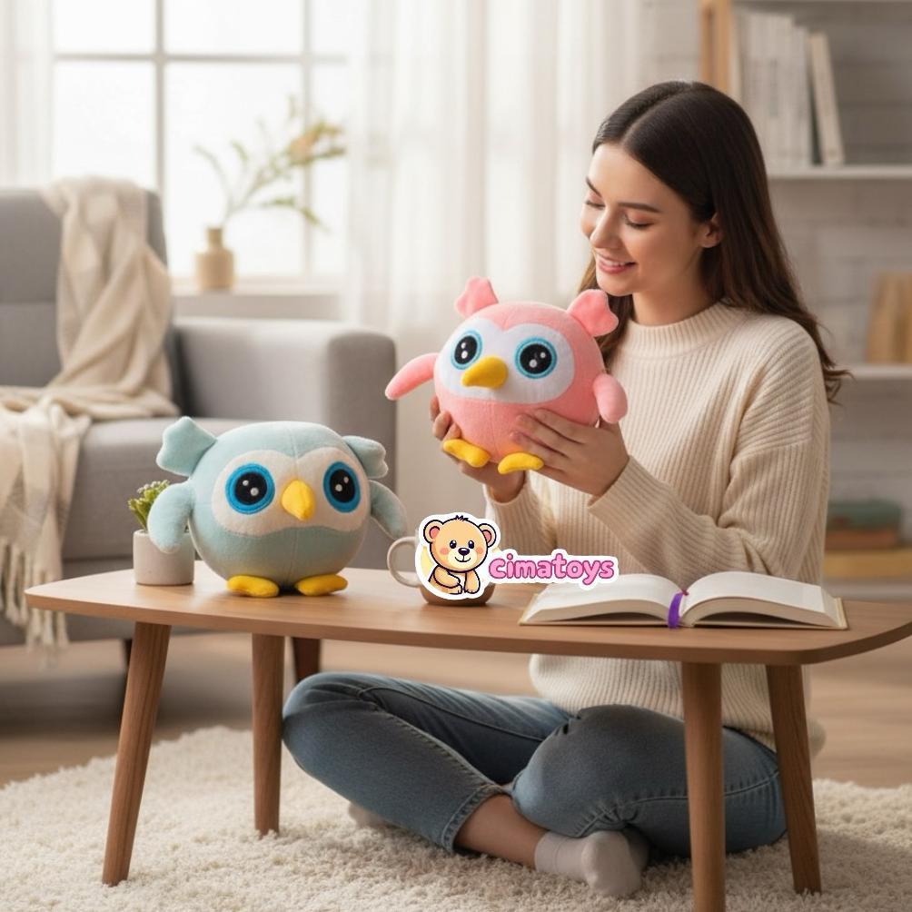 BESTPROMO BONEKA OWL / BURUNG HANTU SIZE S / Mainan Anak Lucu Burung Hantu/ Boneka Edukasi Anak
