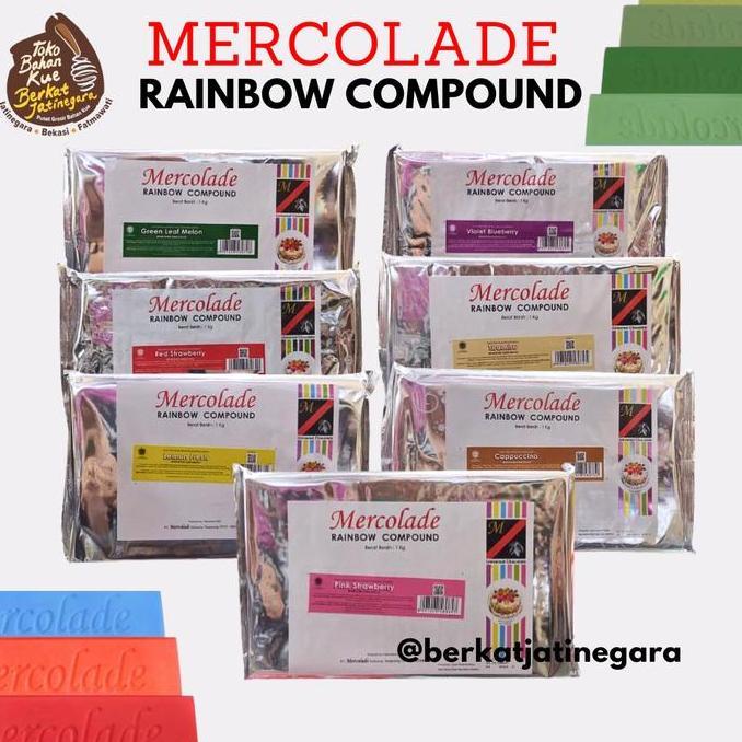 NEW MERCOLADE RAINBOW COMPOUND 1KG / COKLAT BLOK WARNA MERCOLADE 1 KG ORI