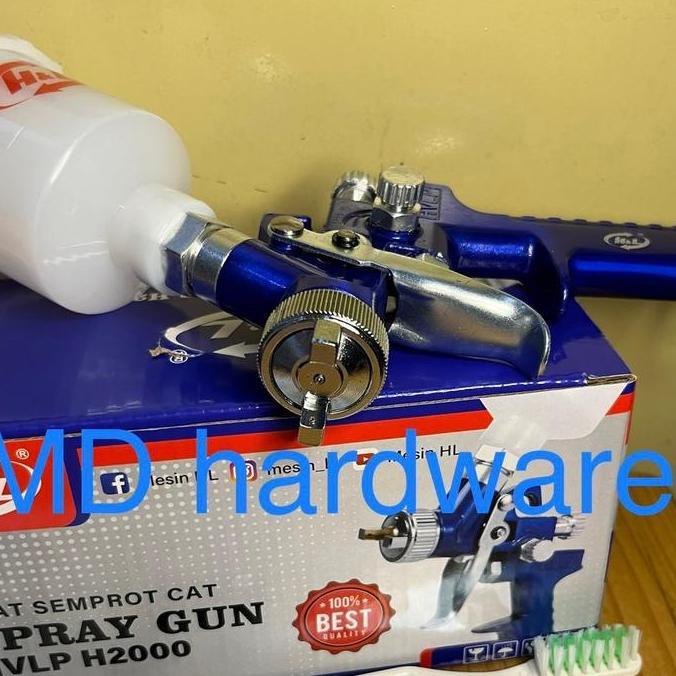 Spray Gun Hvlp Mini Sgl H2000 0,8Mm Low Pressure H&L Original Spet Tabung Atas Semprotan Cat Angin K