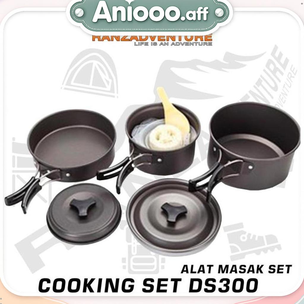 Cooking Set Ds 300 Alat Masak Camping Satu Set Nesting Ds-300 Outdoor