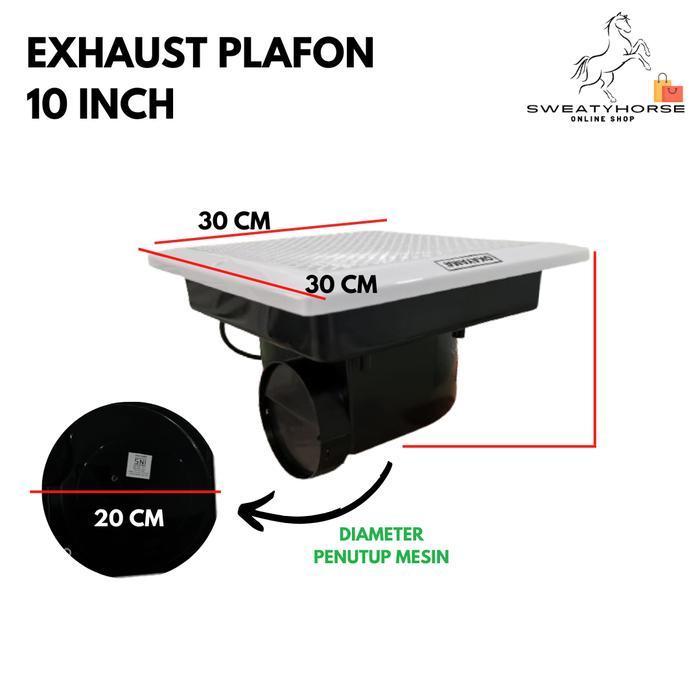 EXHAUST FAN PLAFON 10 INCHI KIPAS PLAFON 10 INCH KIPAS BLOWER HEXOS ANGIN HISAP KIPAS KAMAR MANDI DA