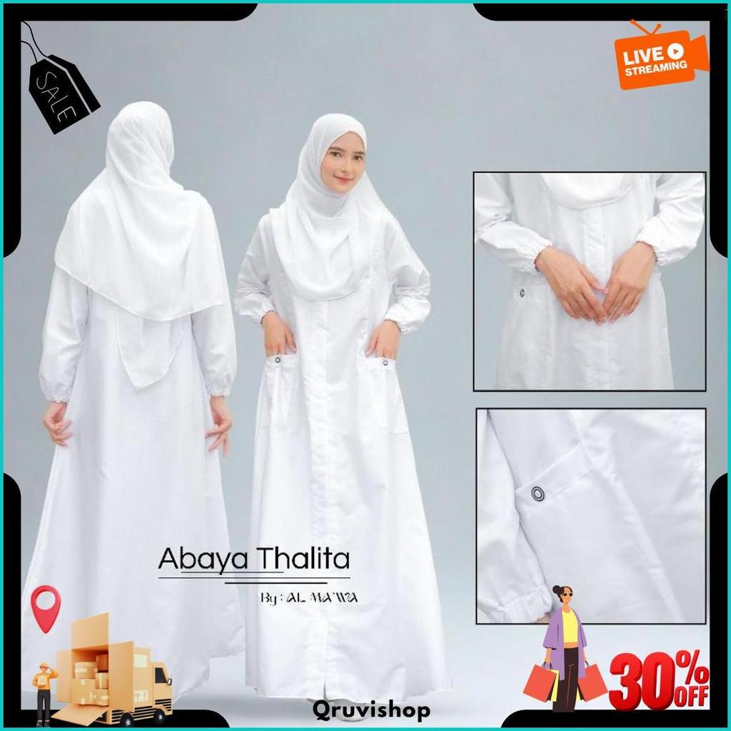 Gamis Manasik Haji Umroh Daily Abaya Putih Toyobo Lagi Booming