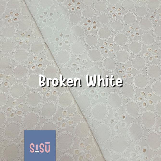 0,5 meter bahan katun bordir gemma, kain katbol motif, katun bolong mukena outer blus dress