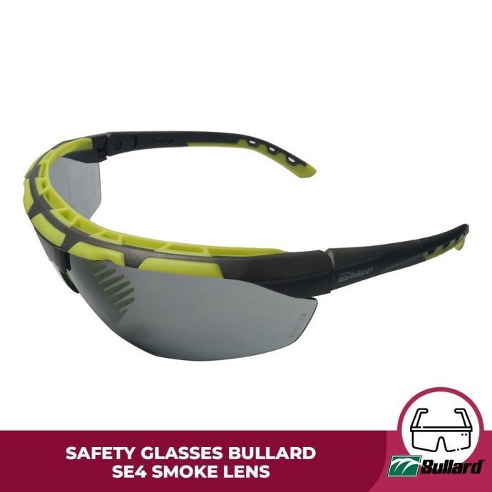 Kacamata Safety Bullard SE4 Smoke Lens, Anti Fog, Anti Scratch ANSI Z87.1 Kacamata Hitam Safety