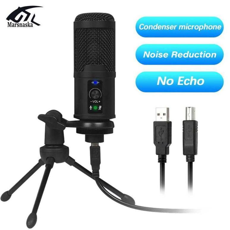 Marsnaska Mikrofon Kondenser USB Condenser Mic Cardioid with Stand - BM-65