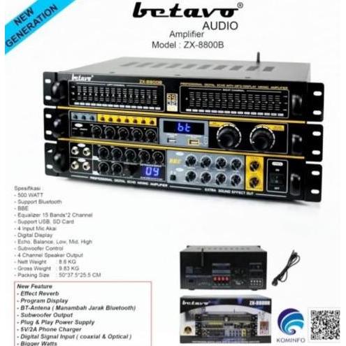 Power amplifier karaoke Betavo zx 8800 b / zx8800b / zx 8800b original
