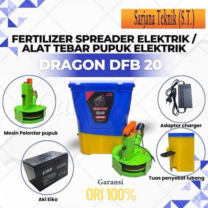 BEBAS ONGKIR - Fertilizer Spreader Elektrik kapasitas 20 liter / Alat penabur pupuk padat elektrik B