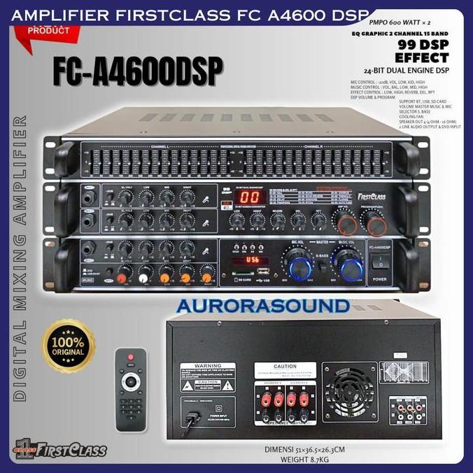 POWER AMPLIFIER FIRSTCLASS FC A4600 DSP DIGITAL KARAOKE PROFESSIONAL AMPLI FCA4600DSP BLUETOOTH ORIG