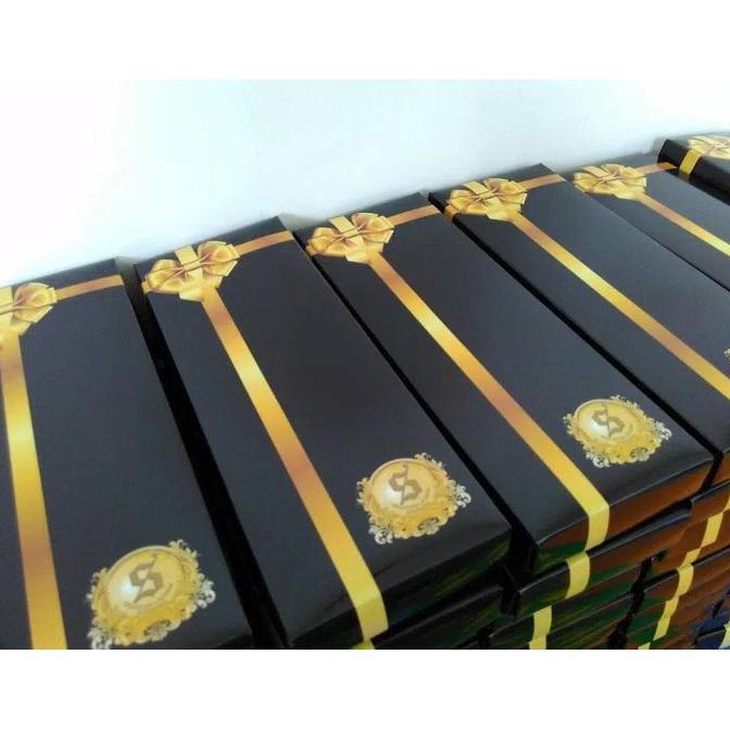 Dasi pria slim gold emas platinum class