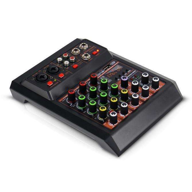 (Pengiriman dalam 24 Jam) MOREFAND RE 405 Mini Mixer 4 Saluran, 2 Band Equalizer, Memiliki Efek Peng