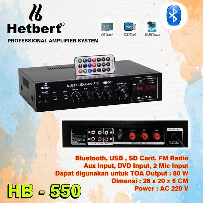 Amplifier (TOA/CEILING) Bluetooth - USB - SD Card NSA - 550