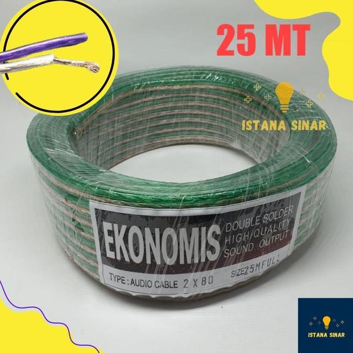 Kabel Listrik Transparan Ekonomis 1 Roll / Kabel Audio / Kabel Serabut