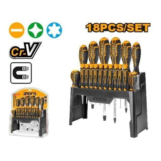 Ingco HKSD1828 18 Pcs Screwdriver Precision Set Obeng Presisi Jam