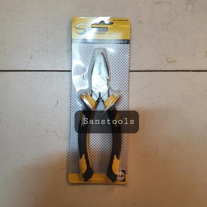 JINGEIZ Combination plier / tang kombinasi Prohex 6" (150mm) 4230-006 original
