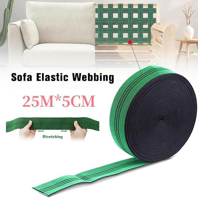 BUNDUQ Per Roll Webbing Sofa Karet sofa jok kasur tali webbing elastis / karet sofa 25M