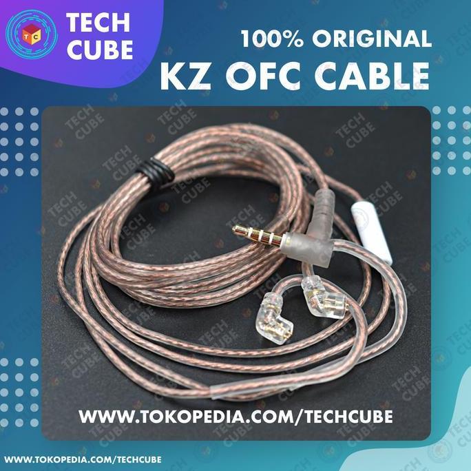 KZ Kabel Cable OFC Flat with Mic Upgrade KZ Type B dan C ZEX ZSN PRO X