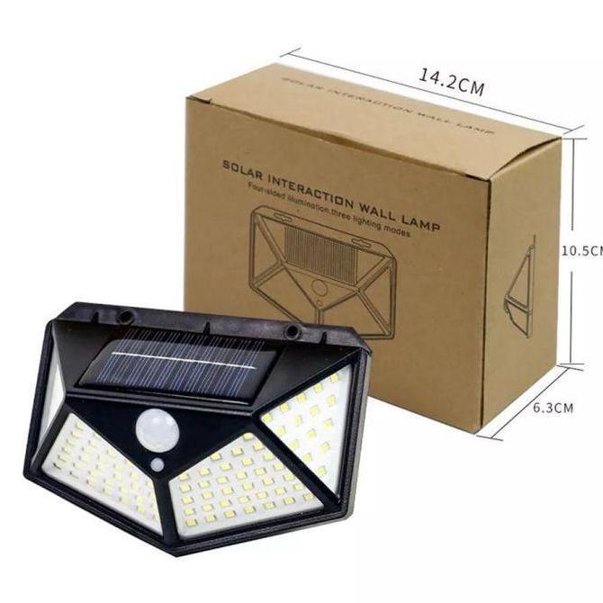 OREJELA LAMPU SOLAR 100 LED/ LAMPU SOLAR TANGGA XY-888 /  Lampu Dinding Solar Sensor Gerak Lampu Tam