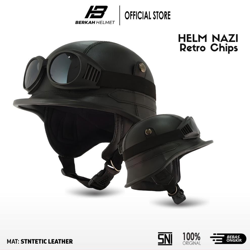 Helm Dewasa Nazichips Tentara Jerman Vintage Vespa Anak Motor