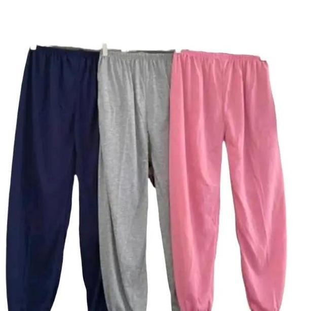 Celamis Kerut 3pcs Bahan Kaos Rayon PE Nyaman dan Melar Celana Dalaman Wanita Panjang Kain Katun Teb