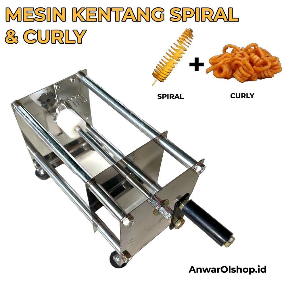 Alat Potato Curly Viral Bahan Stainless / Mesin Pemotong Kentang Curly Spiral