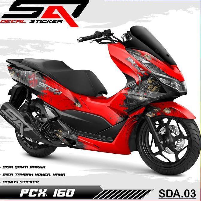 TERBARU Decal Sticker Custom Full Body PCX 160 - DeKal Stiker Variasi Motor PCX 160 Premium Racing S