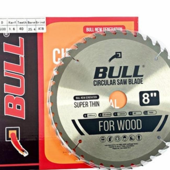 Mata Circular Saw Bull 8"24T Mata Gergaji 8 Inch 24T-40T / Circular Saw Blade Bull