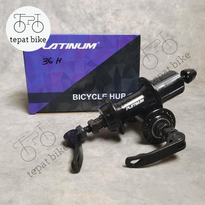 Hub Freehub Platinum 32h/36h 700c Road Bike QR Bearing - Black / Silver Chrome
