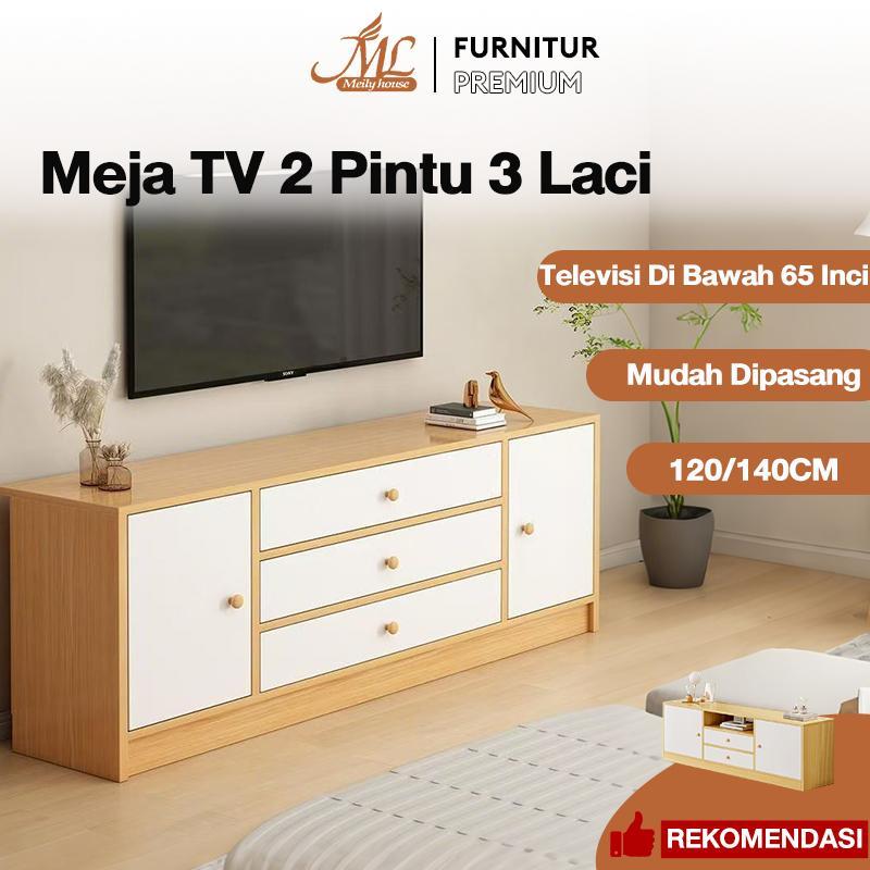 120/140Cm Meja Tv Kayu Tv Serbaguna Rak Tv Minimalis Bufet Tv Minimalis Kayu Modern Murah Tv Rak