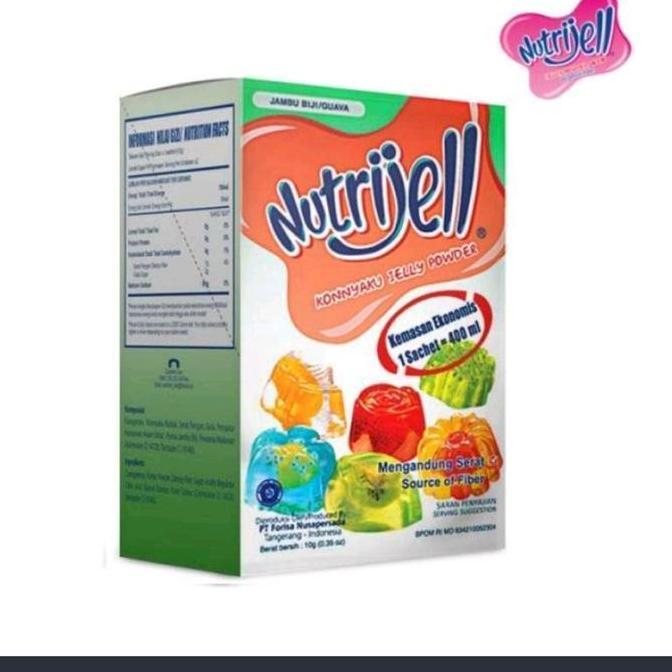 Ingredients- Ekonomis Nutrijell Per Pak Isi 12 Pcs Nutrijel Cokelat Nutrijel Leci 10Gr Kecil Nutrije