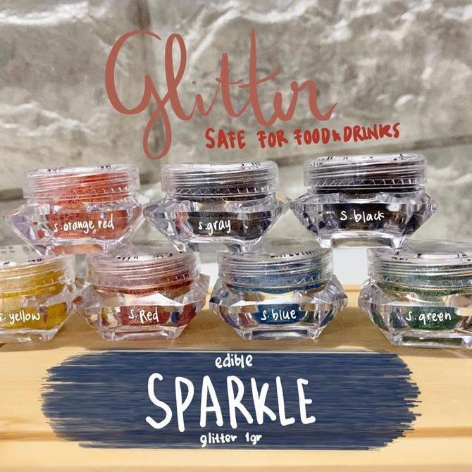Ingredients- Colorful Sparkle Edible Glitter 1 Gr Gliter Makanan Dan Minuman