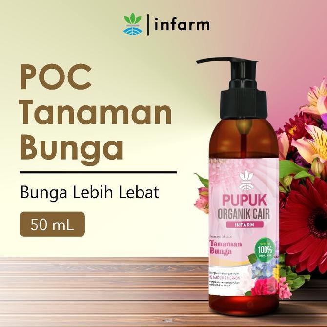 Huayuan- Infarm - Pupuk Organik Cair Tanaman Bunga 100 Ml Poc Kompos Melebatkan Bunga Pupuk Infarm P