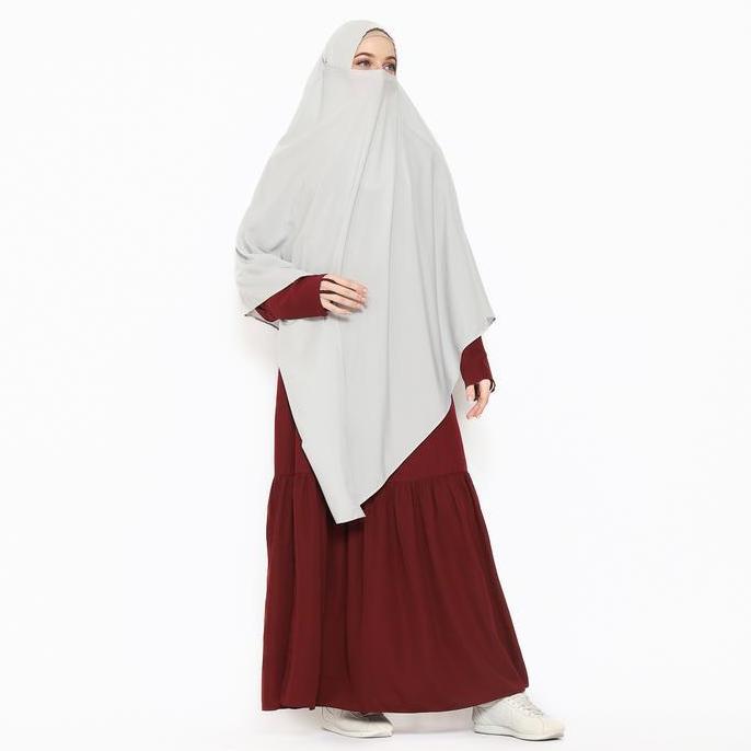 Gamis Wanita Lily Dress - Maroon