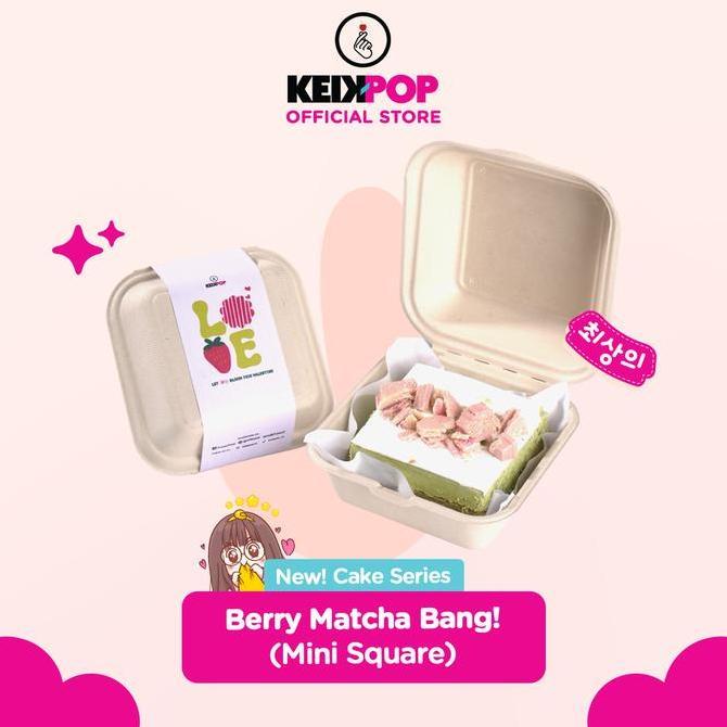 Berrymatchabang Cake Mini Square Korean Lunch Box