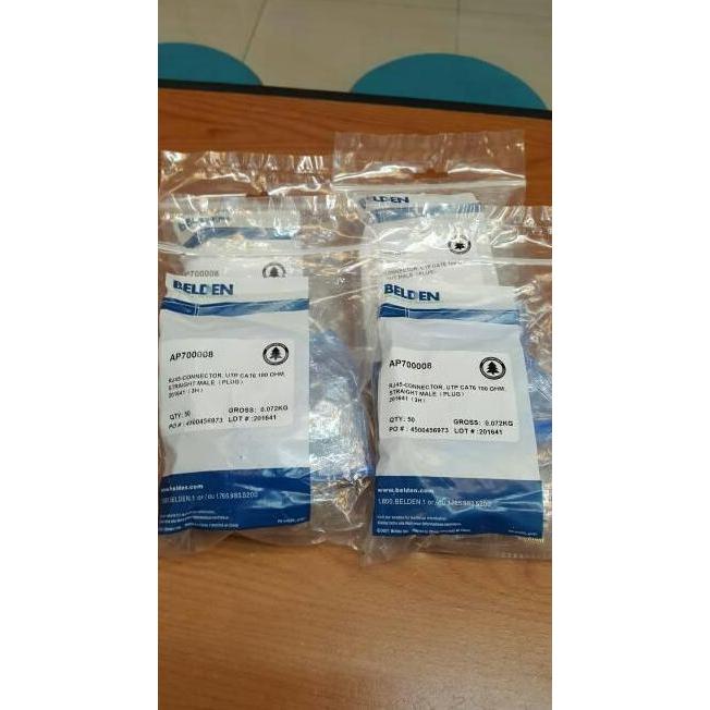 Nect- Rj 45 Cat 6 Belden / Rj 45 Belden / Belden / Konector Cat 6 Belden
