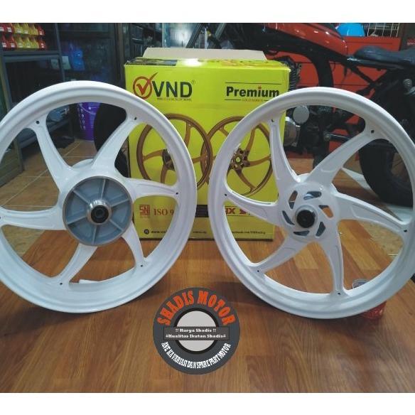 Velg Bintang Motor Merk VND Set Velg Ukuran 215/300 Ring 17 Motor Ninja RR Warna Putih Velg Palang M